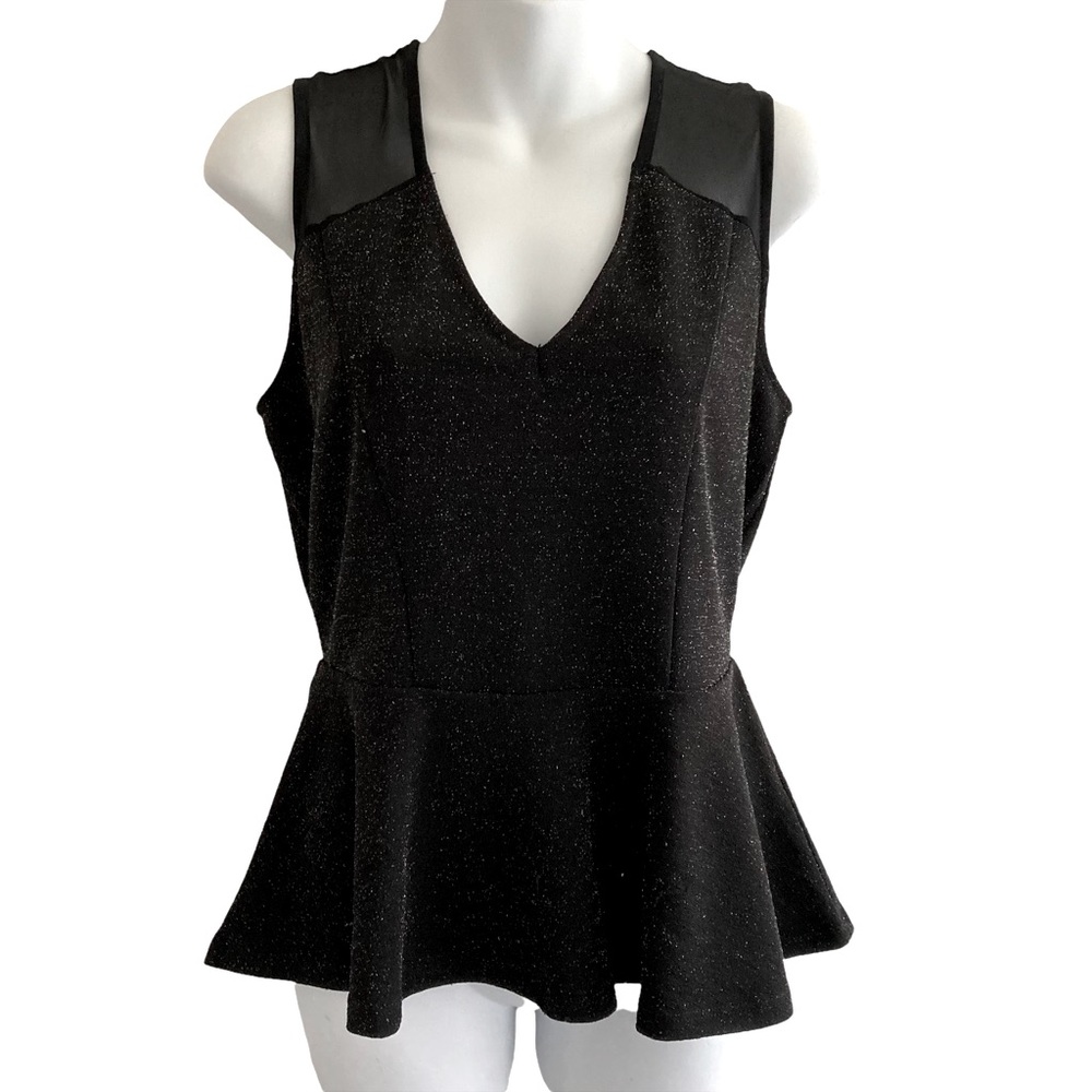 Sparkle & Mesh Peplum Blouse